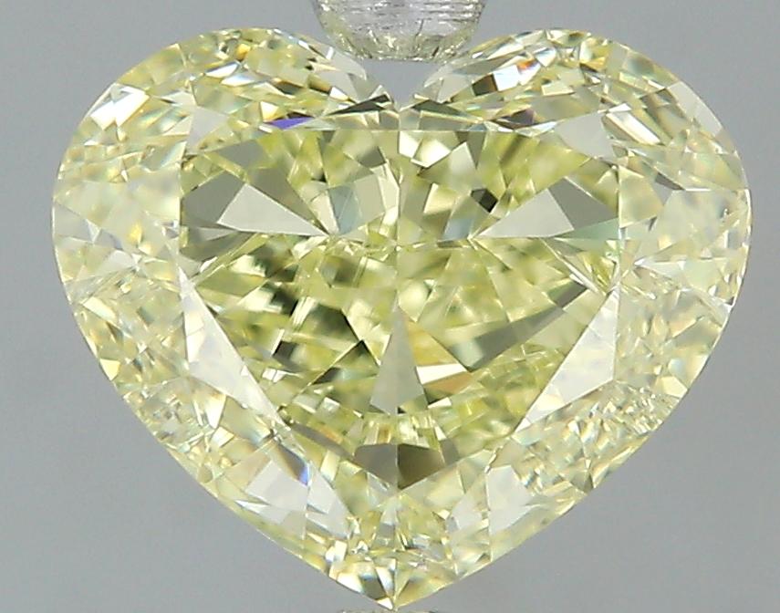 GIA 1.5 Fancy Light Yellow-VS1 Heart Diamond