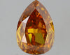 GIA 1.53 Fancy Deep Brownish Yellowish Orange-I1 Pear Diamond