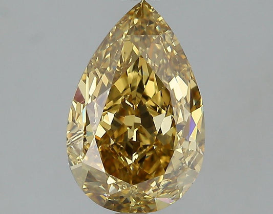 GIA 2.32 Fancy Brownish Yellow-VVS1 Pear Diamond