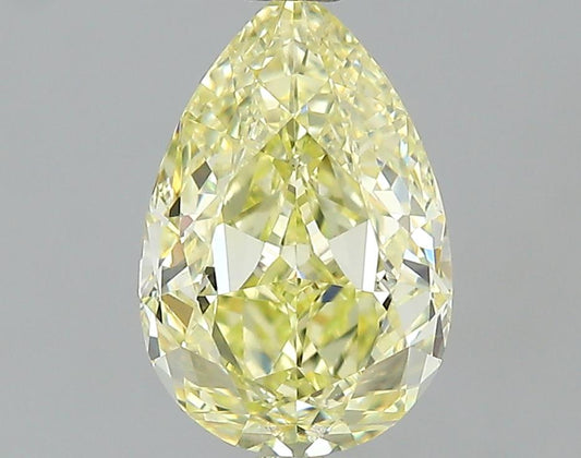 GIA 1.25 Fancy Yellow-VS1 Pear Diamond