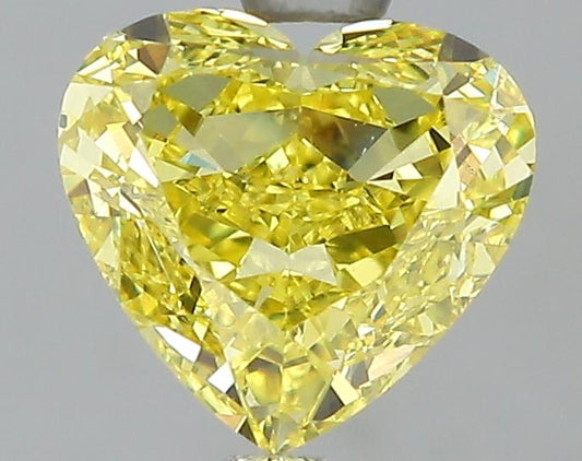 GIA 1.08 Fancy Intense Yellow-VS2 Heart Diamond