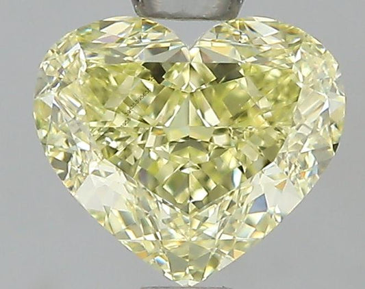 GIA 1.3 Fancy Yellow-IF Heart Diamond