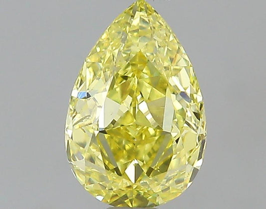 GIA 0.7 Fancy Intense Yellow-VS2 Pear Diamond