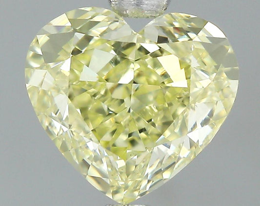 GIA 1.02 Fancy Light Yellow-VS1 Heart Diamond