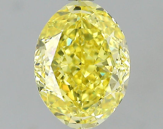 GIA 1.52 Fancy Intense Yellow-VS2 Oval Diamond