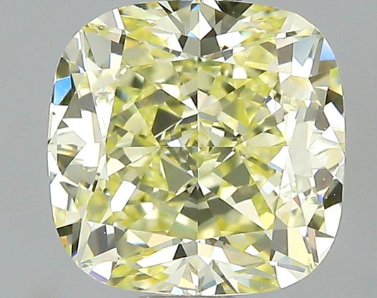 GIA 1.29 Fancy Light Yellow-VS1 Cushion Diamond