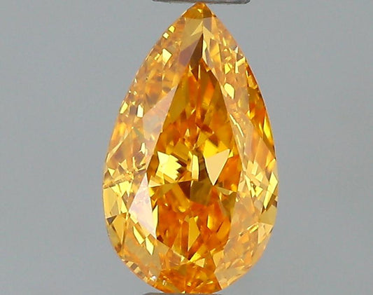 GIA 0.36 Fancy Vivid Yellowish Orange-VS2 Pear Diamond