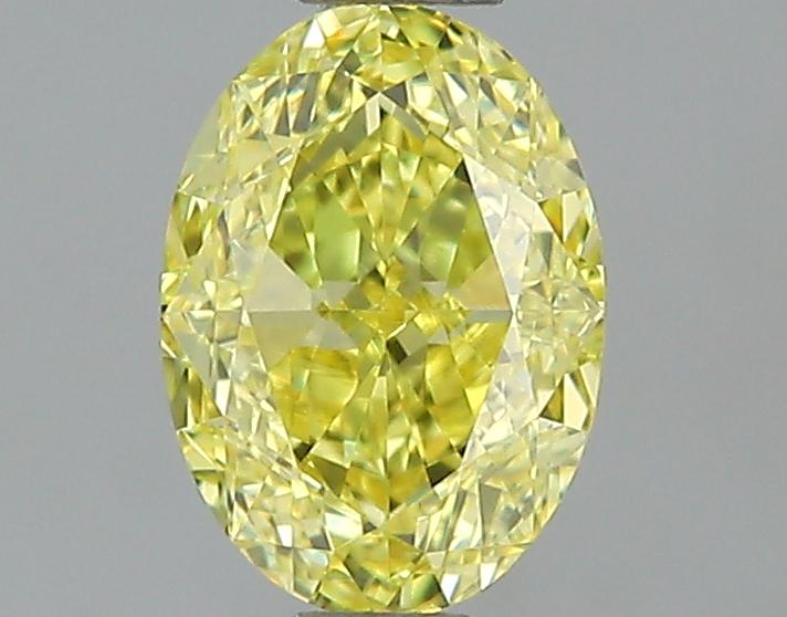 GIA 0.6 Fancy Intense Yellow-VS1 Oval Diamond