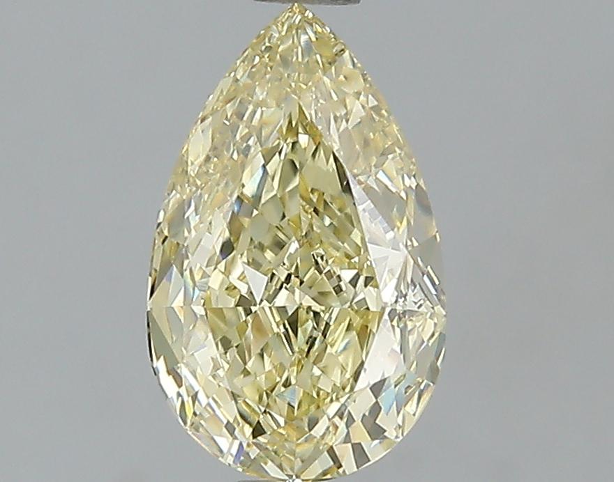 GIA 1.19 Fancy Light Yellow-VS2 Pear Diamond
