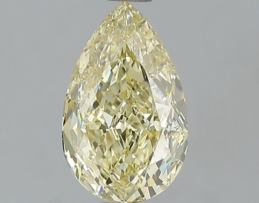 GIA 1.19 Fancy Light Yellow-VS2 Pear Diamond