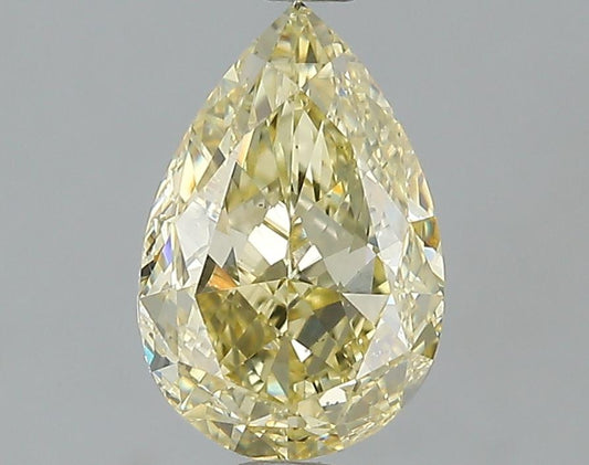 GIA 1.5 Fancy Yellow-SI1 Pear Diamond
