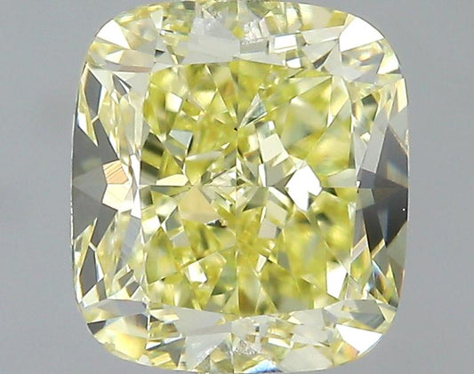 GIA 1.09 Fancy Yellow-VS1 Cushion Diamond