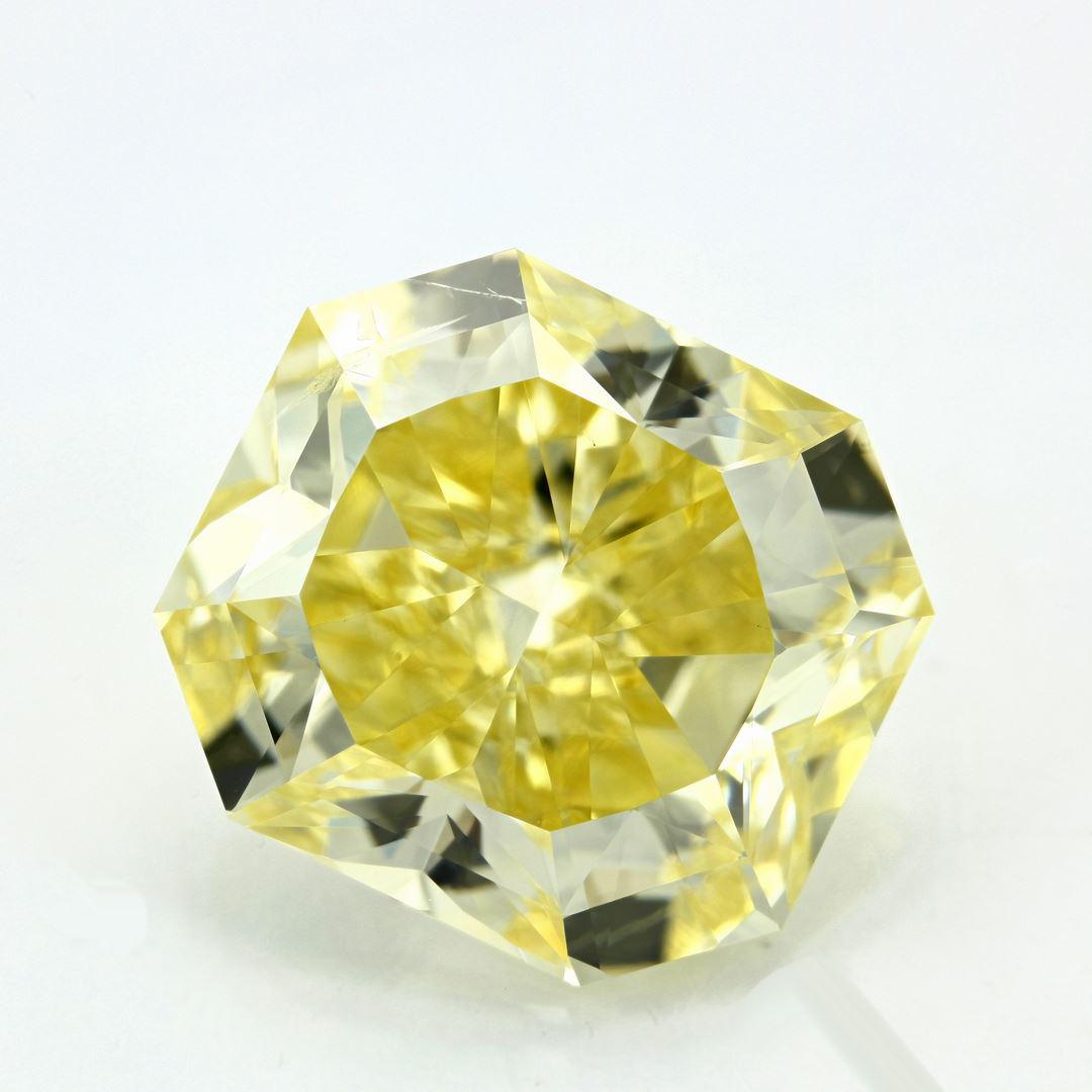 GIA 5.85 Fancy Intense Yellow-SI2 Radiant Diamond