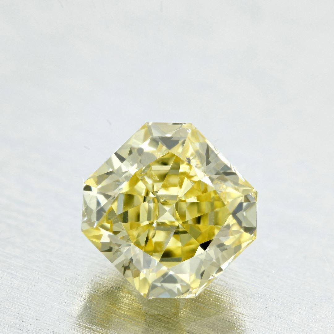 GIA 0.72 Fancy Intense Yellow-SI1 Radiant Diamond