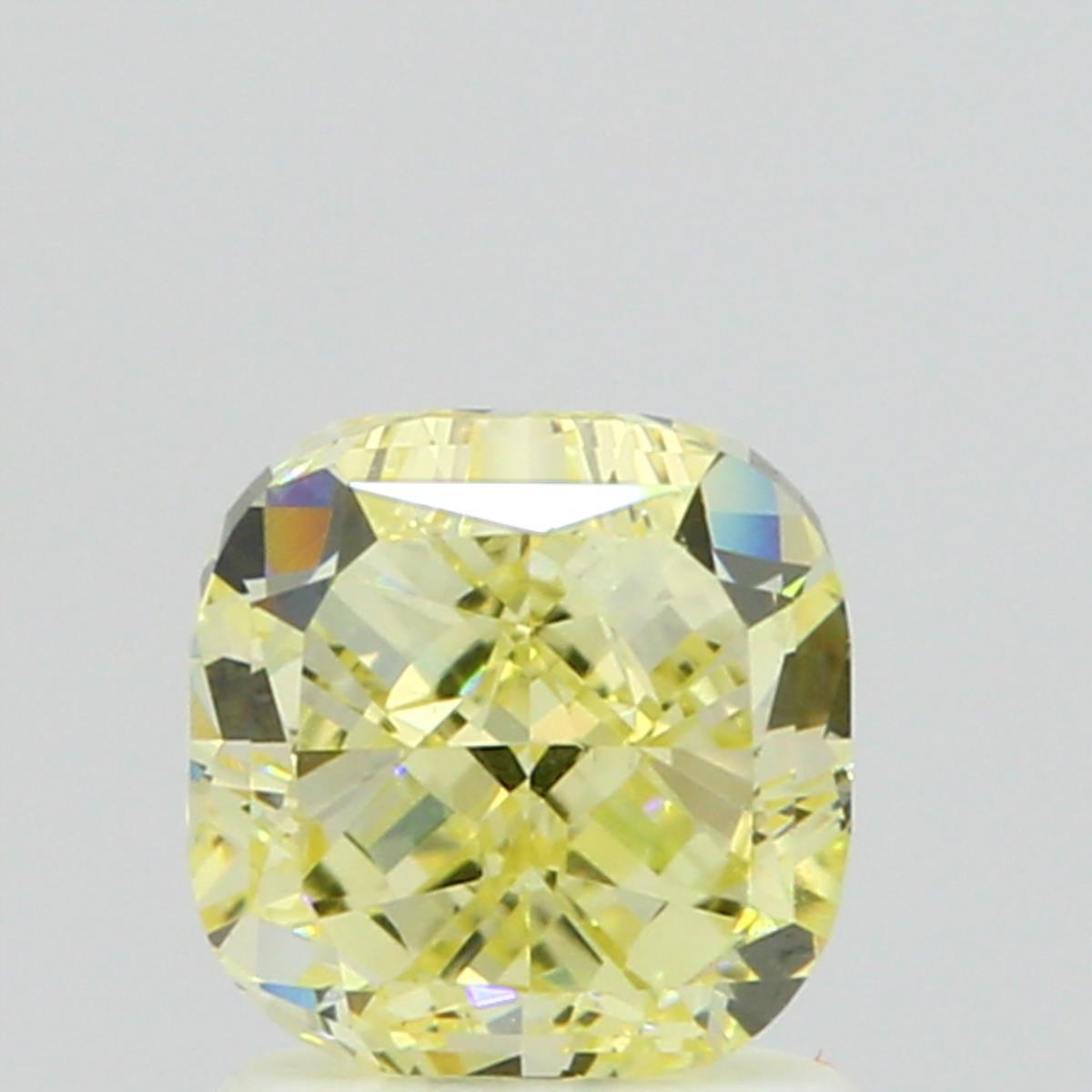 GIA 1.56 Fancy Yellow-VS1 Cushion Diamond