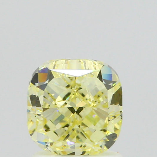 GIA 1.56 Fancy Yellow-VS1 Cushion Diamond