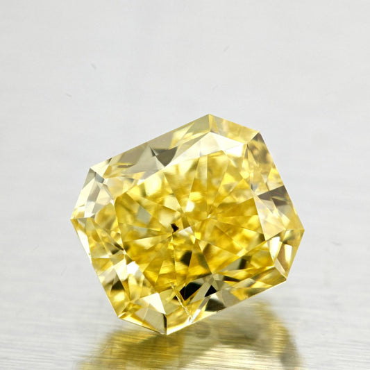 GIA 1.12 Fancy Vivid Yellow-SI2 Radiant Diamond