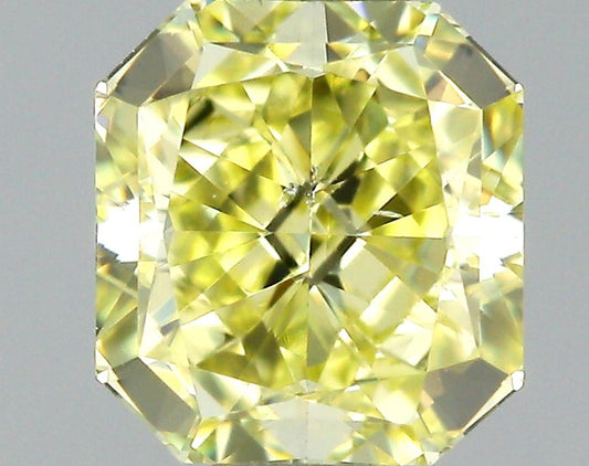 GIA 0.5 Fancy Yellow-SI1 Radiant Diamond