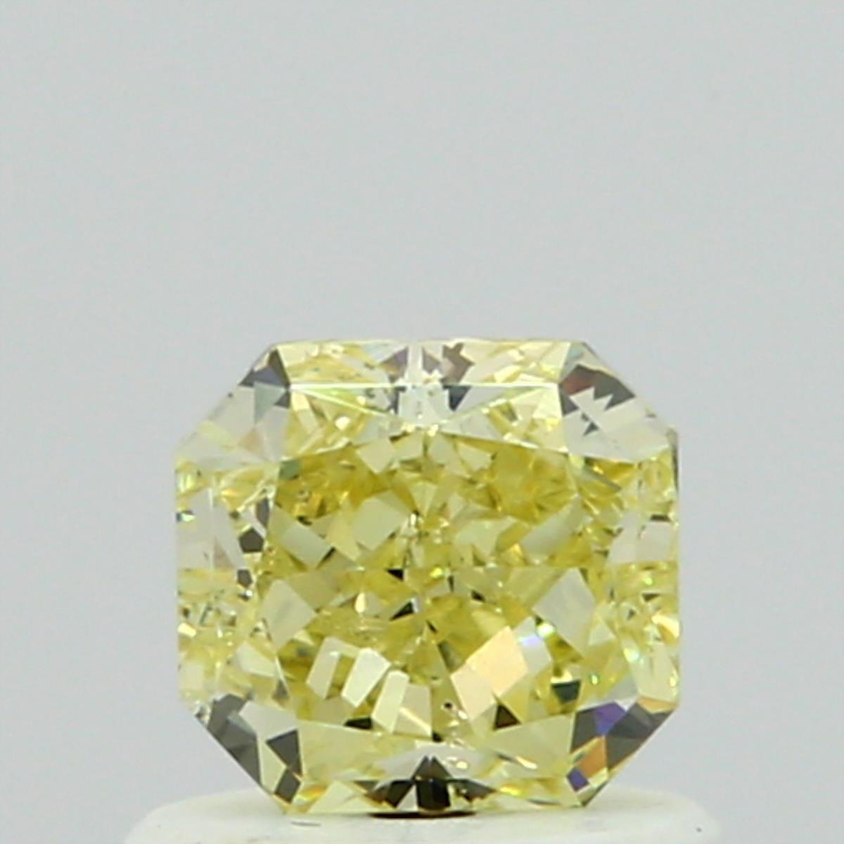 GIA 0.7 Fancy Yellow-SI2 Radiant Diamond