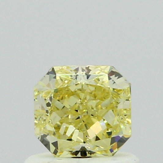 GIA 0.7 Fancy Yellow-SI2 Radiant Diamond