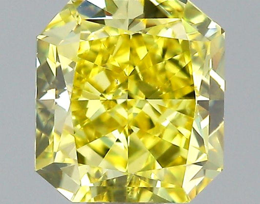 GIA 0.44 Fancy Vivid Yellow-VS2 Radiant Diamond