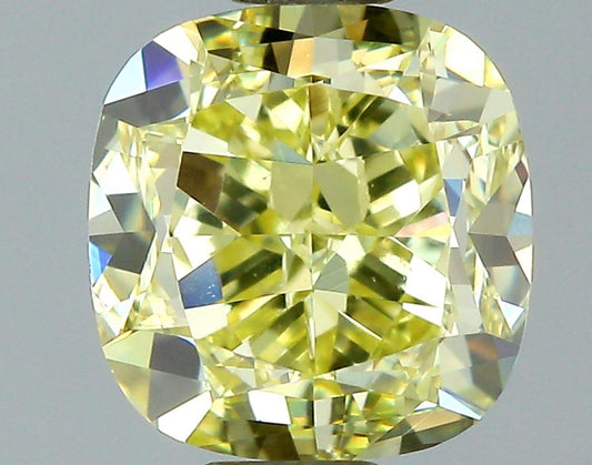 GIA 1.21 Fancy Yellow-VS2 Cushion Diamond