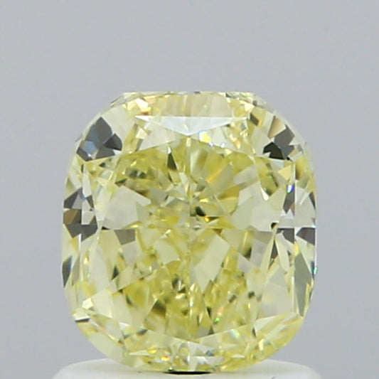 GIA 1.14 Fancy Yellow-VVS2 Cushion Diamond