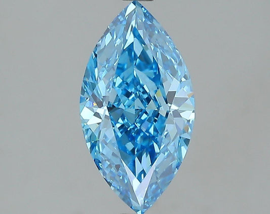 GIA 1.51 Fancy Vivid Greenish Blue-VVS2 Marquise Diamond