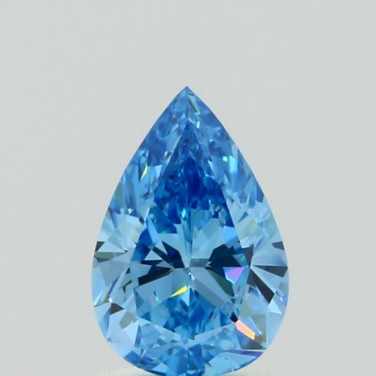 GIA 1.2 Fancy Vivid Greenish Blue-VVS1 Pear Diamond