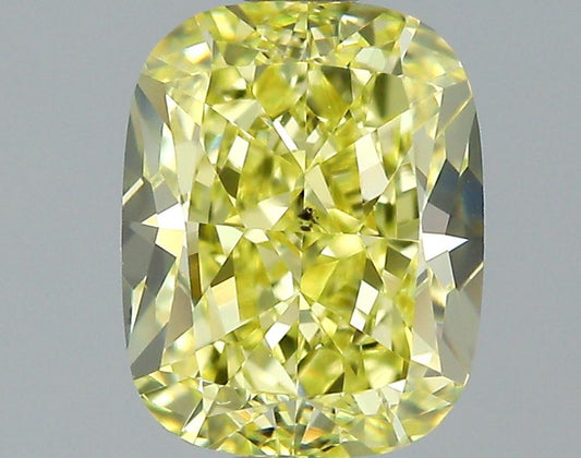 GIA 1.04 Fancy Yellow-SI1 Cushion Diamond