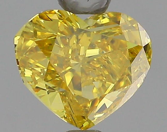 GIA 1.09 Fancy Vivid Yellow-SI1 Heart Diamond
