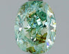 GIA 1.99 Fancy Intense Bluish Green-I1 Oval Diamond