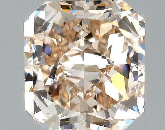 GIA 0.55 Light Pinkish Brownish Brown-I1 Radiant Diamond