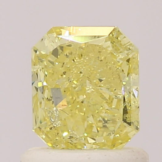 EGL 0.92 Fancy Yellow-SI2 Radiant Diamond