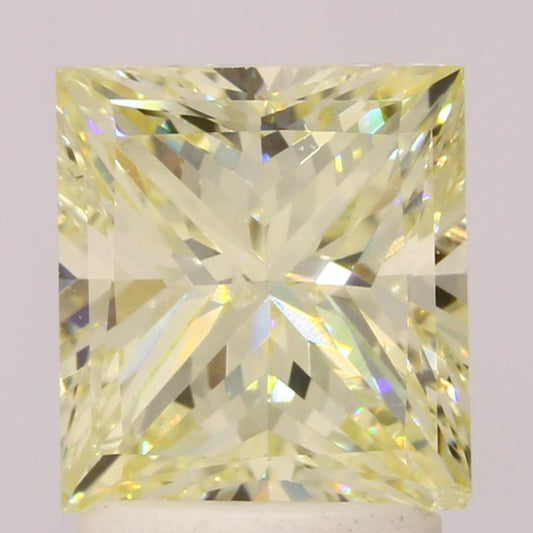 GIA 1.88 Fancy Light Yellow-SI2 Princess Diamond