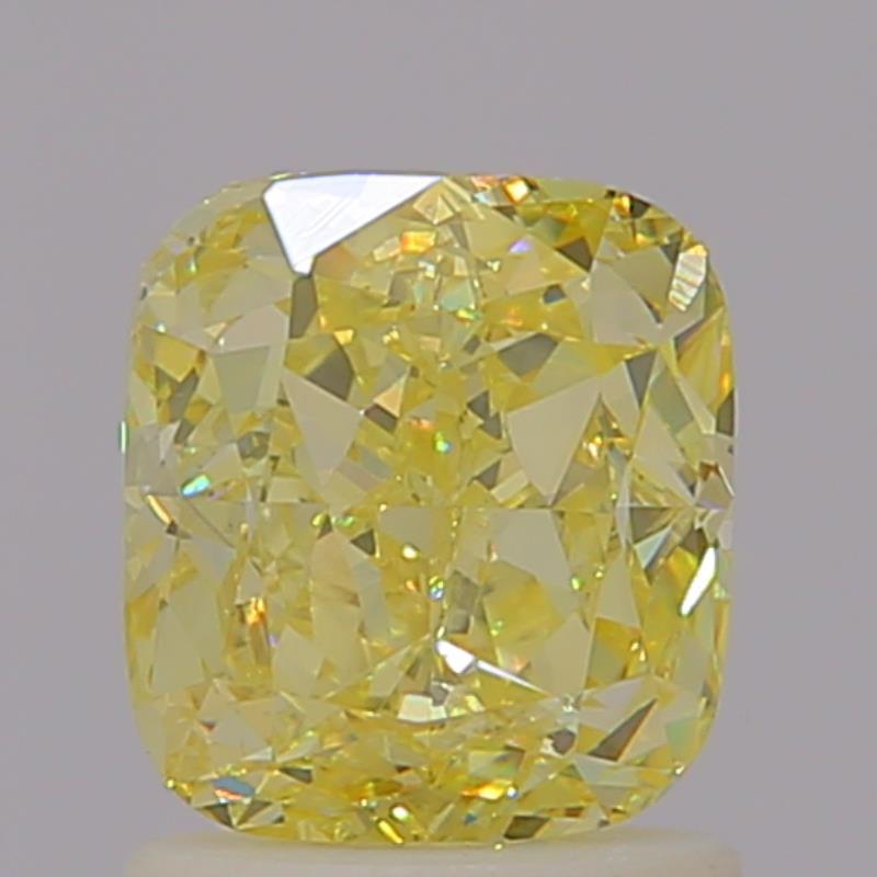 GIA 1.52 Fancy Yellow-SI1 Cushion Diamond