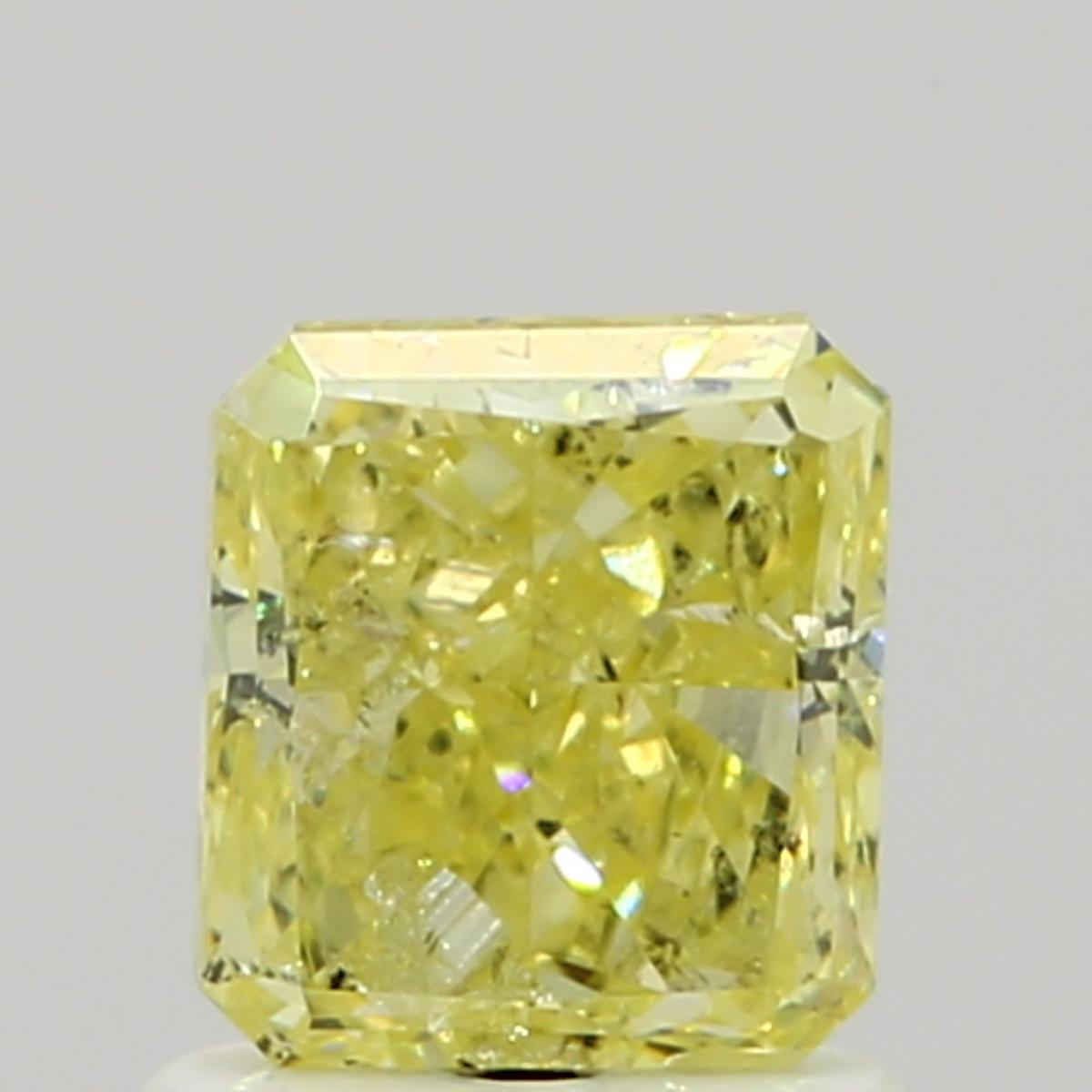 GIA 1.03 Fancy Yellow-I1 Radiant Diamond