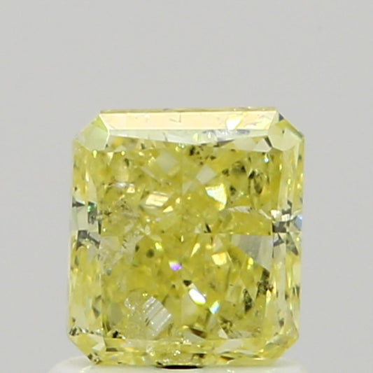 GIA 1.03 Fancy Yellow-I1 Radiant Diamond