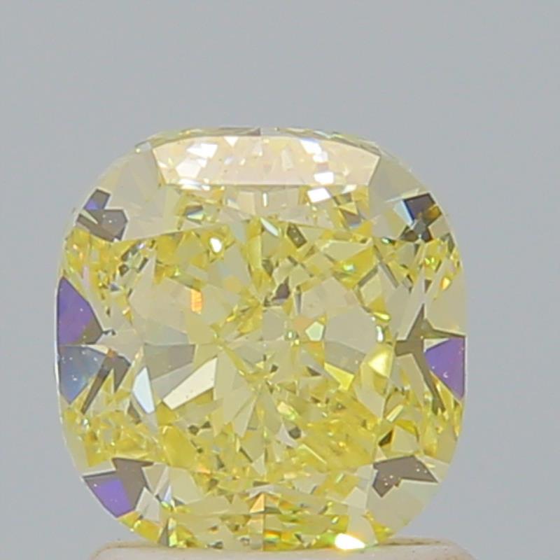 GIA 1.52 Fancy Yellow-SI1 Cushion Diamond