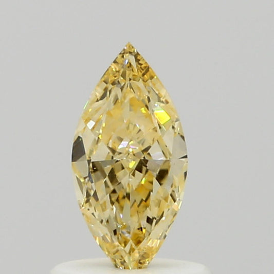 GIA 0.5 Fancy Orange Yellow-VS2 Marquise Diamond