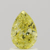 GIA 1 Fancy Yellow-I1 Pear Diamond