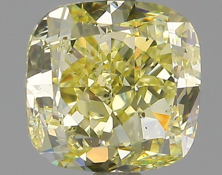GIA 1.71 Fancy Yellow-SI2 Cushion Diamond