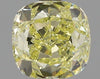 GIA 0.91 Fancy Yellow-SI1 Cushion Diamond