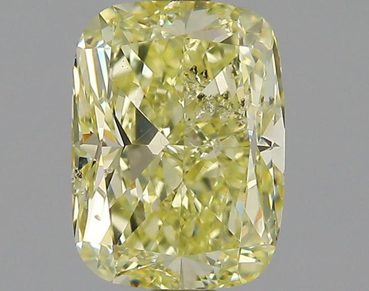 GIA 1.51 Fancy Yellow-SI2 Cushion Diamond