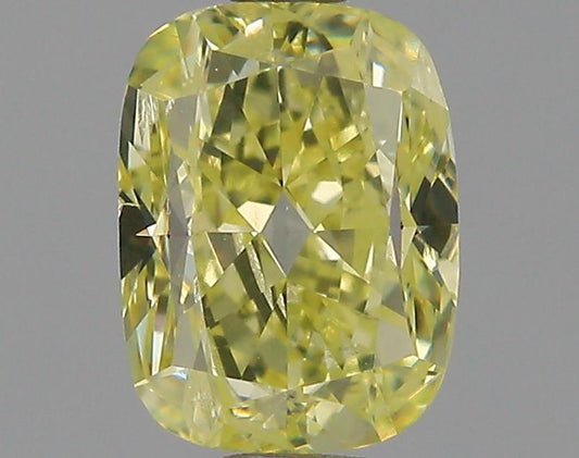 GIA 1.02 Fancy Light Yellow-SI1 Cushion Diamond