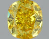 GIA 0.9 Fancy Vivid Orangy Yellow-SI2 Cushion Diamond