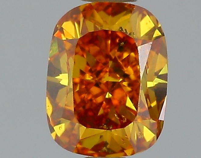 GIA 0.7 Fancy Deep Brownish Yellowish Orange-SI2 Cushion Diamond
