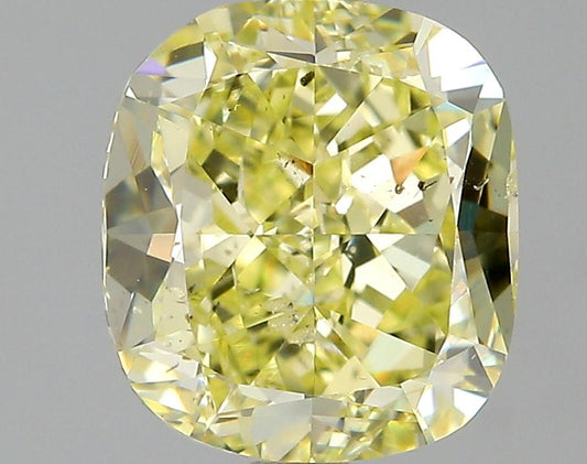 GIA 2.34 Fancy Yellow-SI1 Cushion Diamond