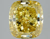 GIA 4 Fancy Deep Yellow-SI2 Cushion Diamond
