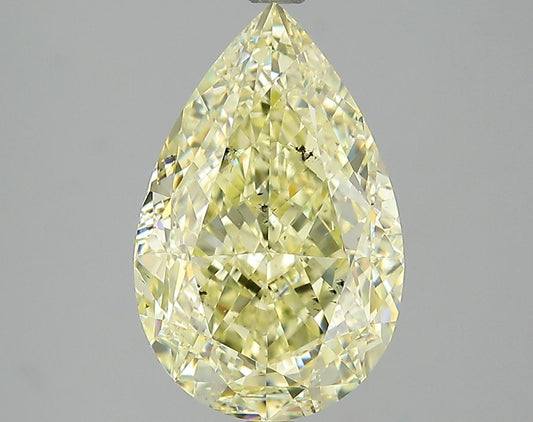 GIA 5.09 Fancy Light Yellow-SI2 Pear Diamond